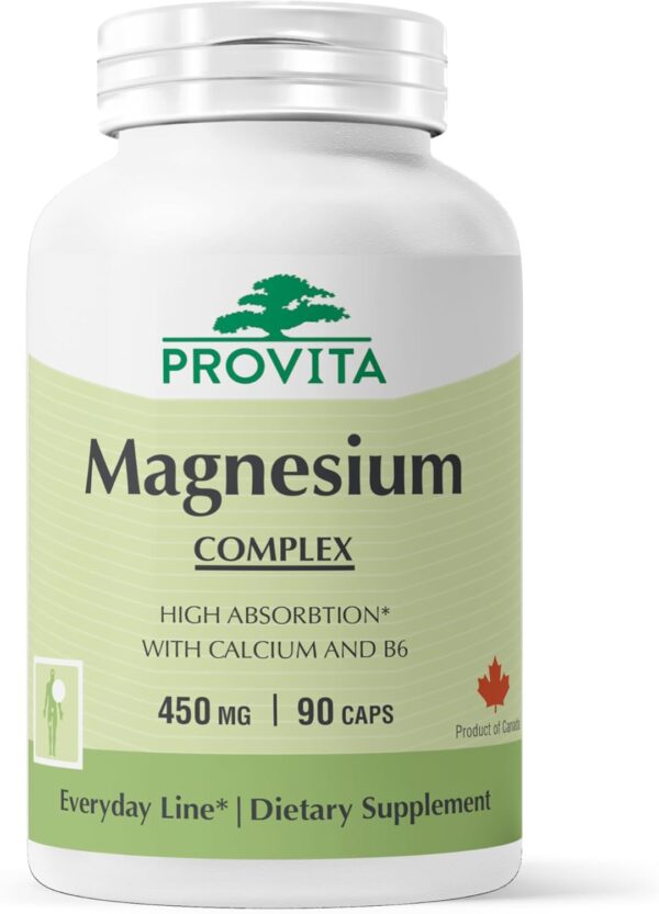 Magnesium Pro | Maximum Absorption with Calcium and B6, 450mg 90 CT