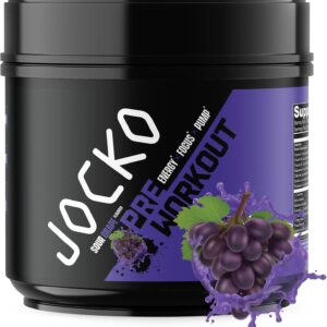 Jocko Fuel Ultimate Pre Workout Powder Muscle Pump, Energy, & Recovery 200mg Caffeine Sour Grape