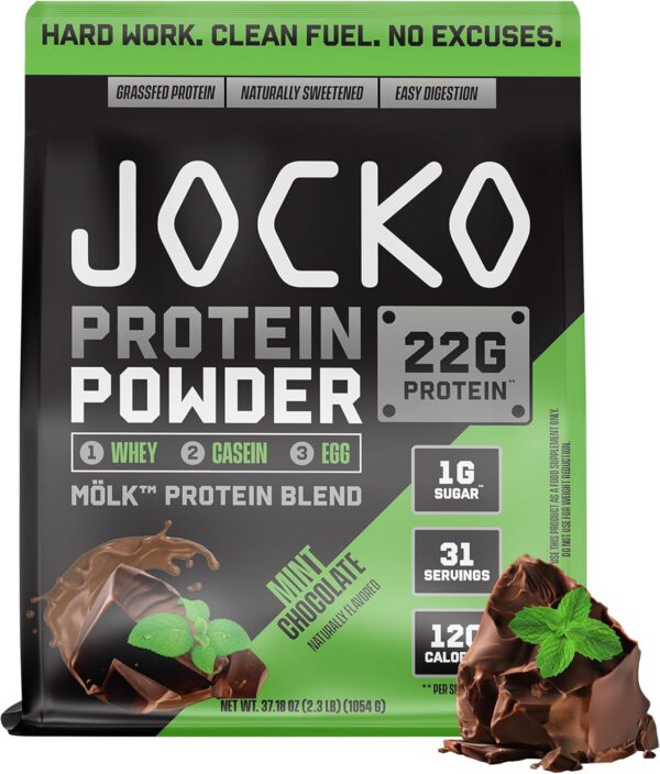 Jocko Fuel Mölk Whey Protein Powder (31 Servings, Mint Chocolate)