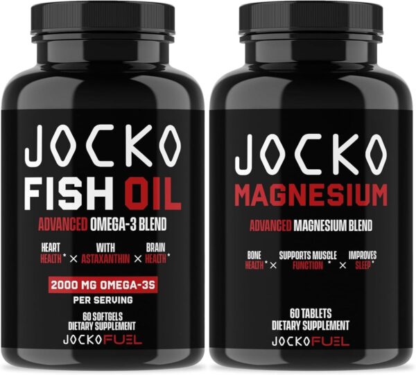 Jocko Fuel 2 Pack Supplement Bundle - Jocko Magnesium + Jocko Fish Oil