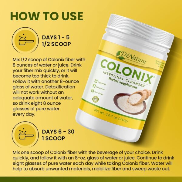 Colonix Intestinal Cleanser, All-Natural Daily Fiber - Image 2