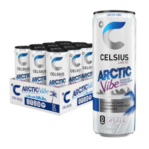 CELSIUS Arctic Vibe Sparkling Frozen Berry, Functional Energy Drink, 12 Fl Oz
